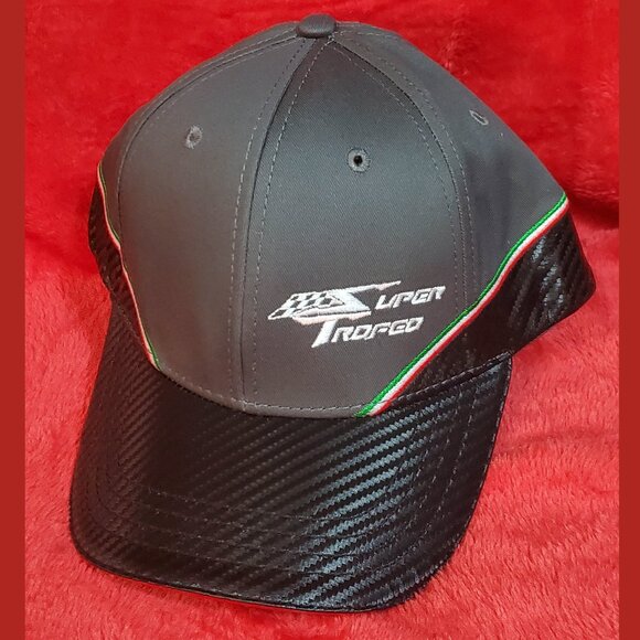 Baseball Cap Embroidered Hat Carbon Fiber Unbranded Auto Racing Super Trofeo - Picture 7 of 16
